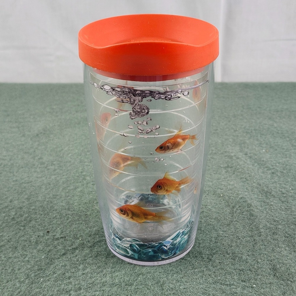 Goldfish Tervis Cup‎ w/ Lids 10oz Orange Fish water Aquarium